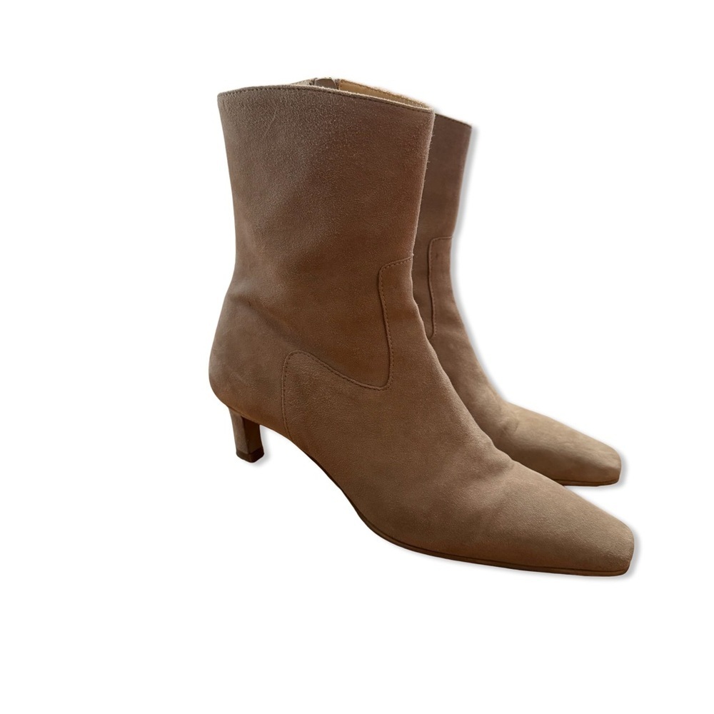 ALOHAS Nash Ankle Boots Beige Tan Suede Heels shoes Revolve 40 9 - Picture 7 of 12